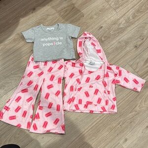 Gray and Pink Popsicle Kids set